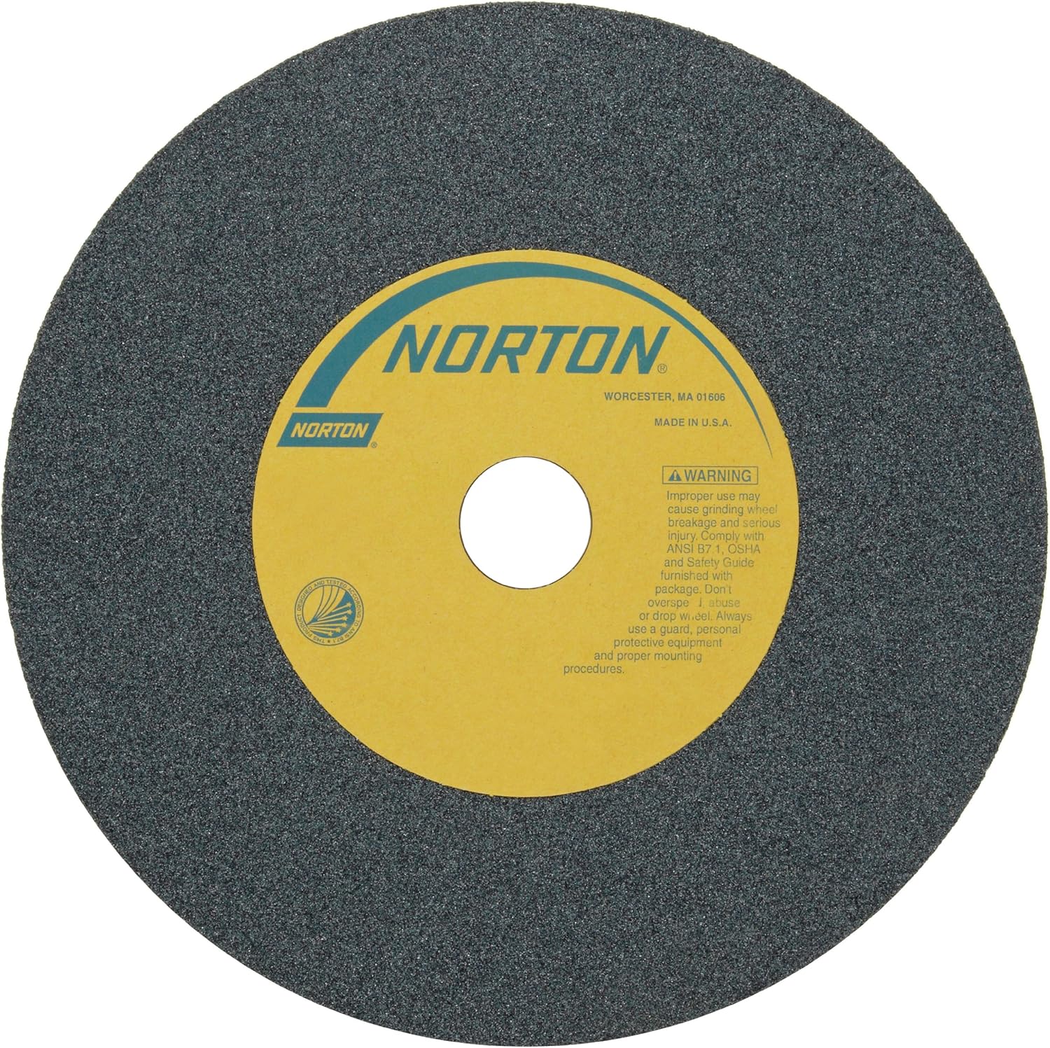 Norton 39C Vitrified Bench and Pedestal Abrasive Wheel, Type 01 Straight, Silicon Carbide, 1-1/4 Arbor, 10 Diameter, 1-1/2 Thickness, 60 Grit (Pack of 1)