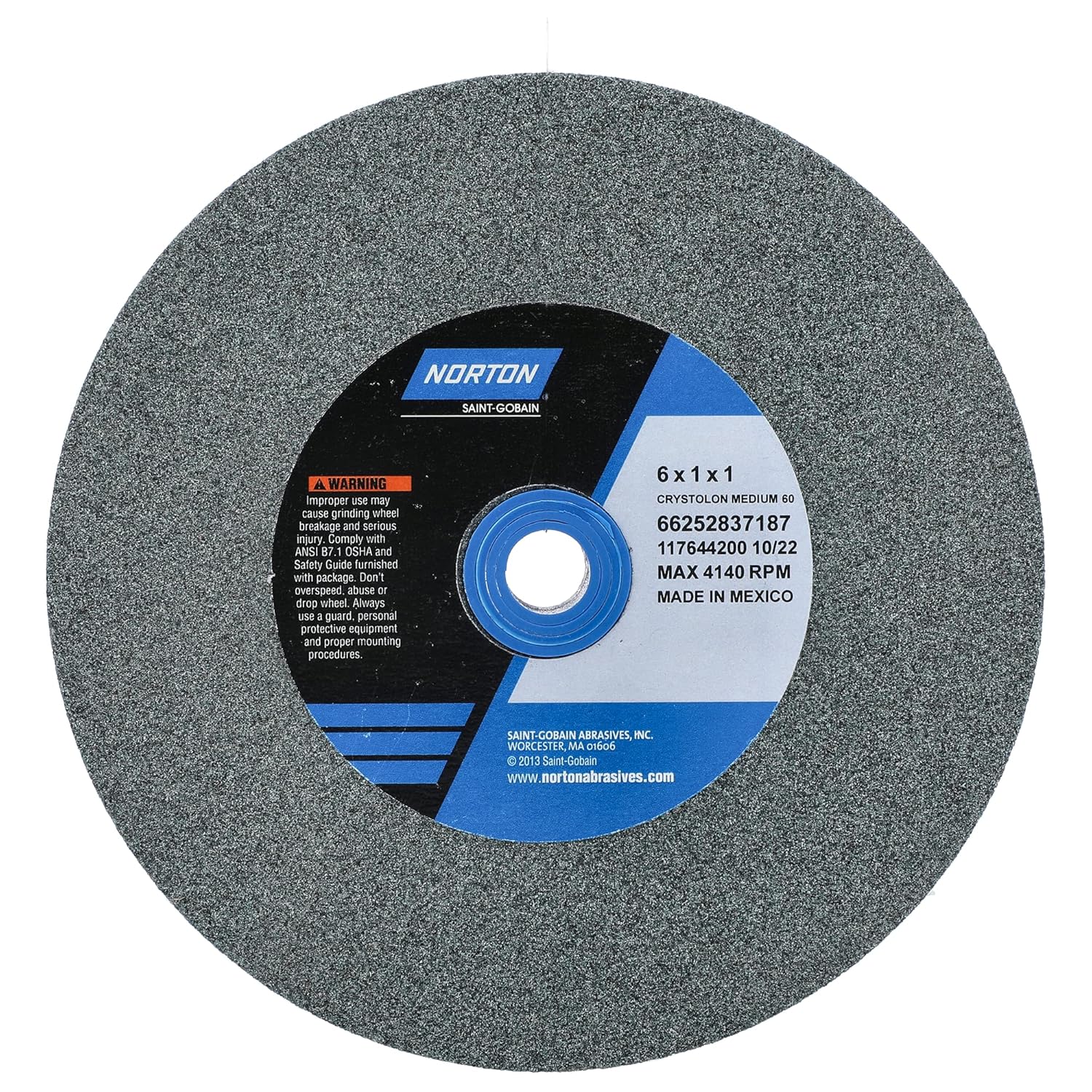 Norton 66252837187 6X1X1 60MED SILICON CARBIDE G/P BENCH 