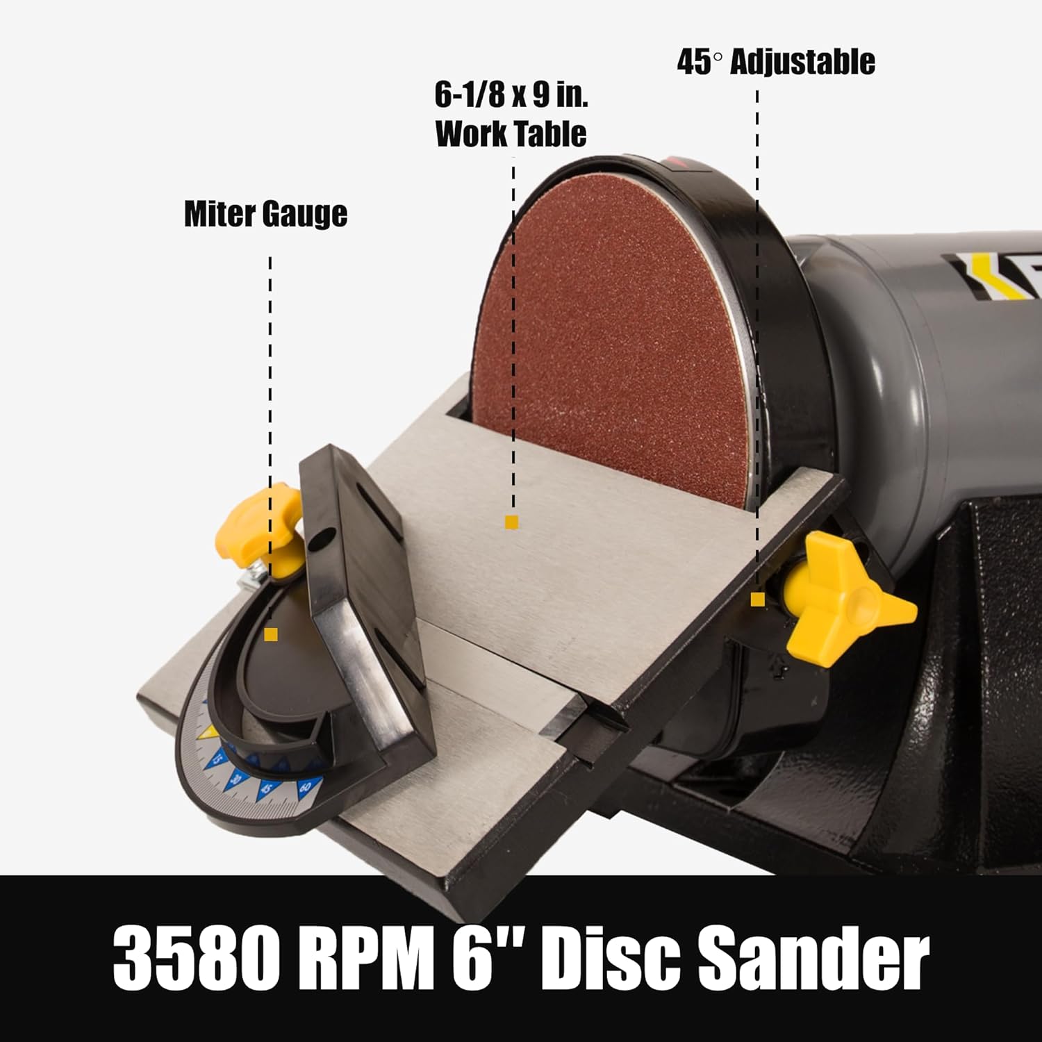 2x42 in. Belt Sander  6 Disc Sander Combo, 3.5Amp Bench Belt Sander for Woodworking  Metalworking, 1/2HP Belt Sander for Knife Making and Sharpening
