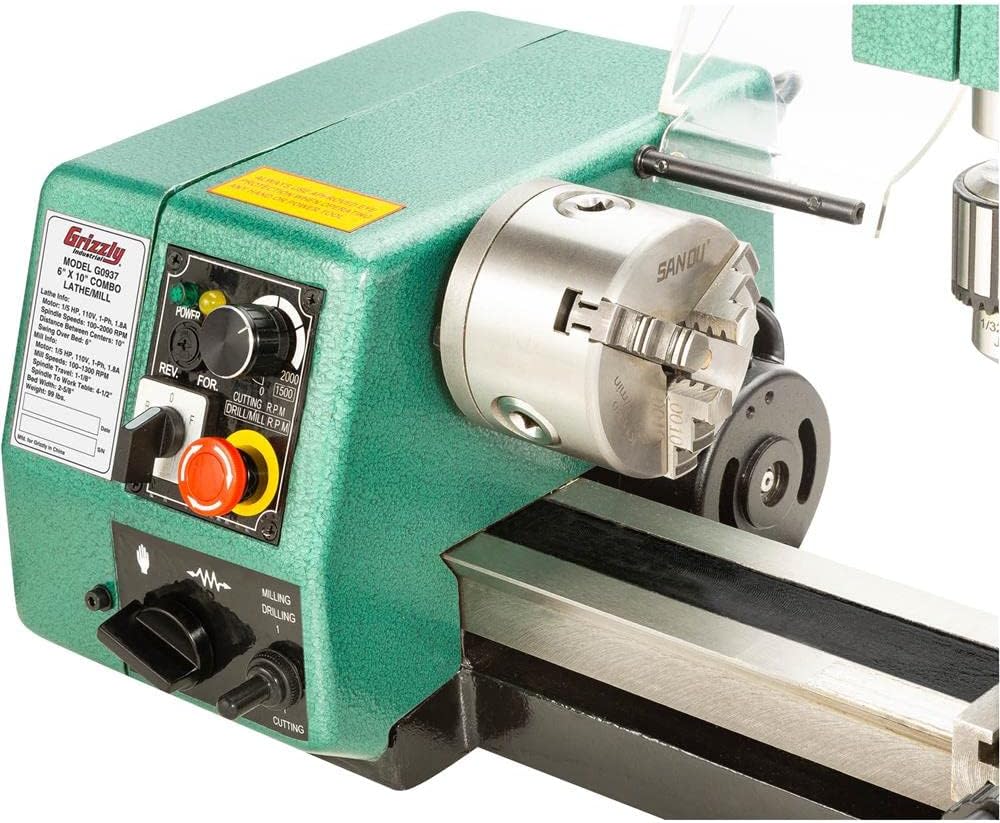 Grizzly Industrial G0937-6 x 10 Combo Lathe/Mill