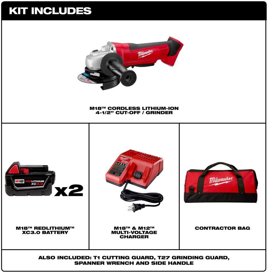 Milwaukee 2680-22 18V M18 4-1/2 Cut-Off/Grinder Kit