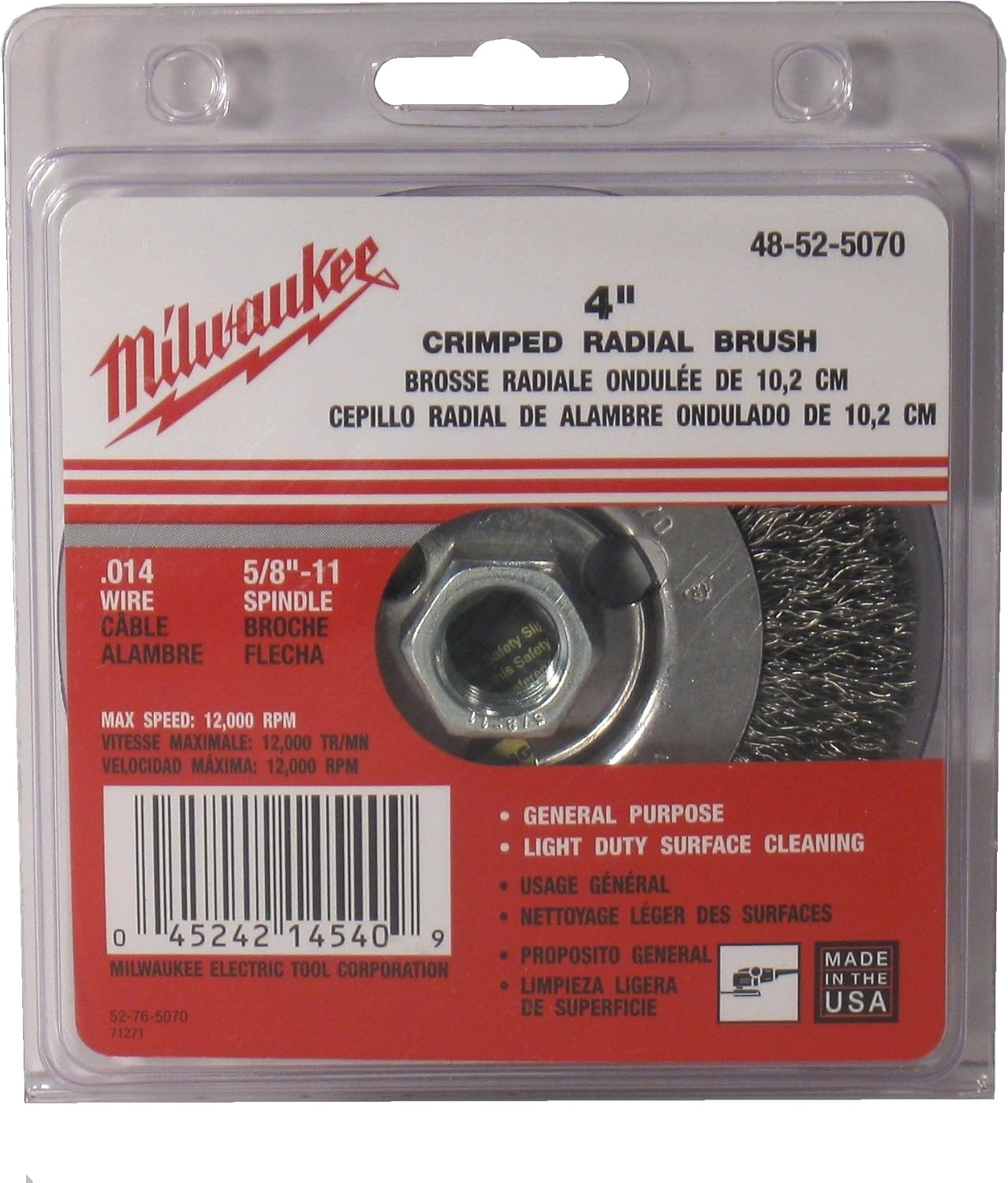 Milwaukee 48-52-5070 4-Inch Crimped Wire Wheel