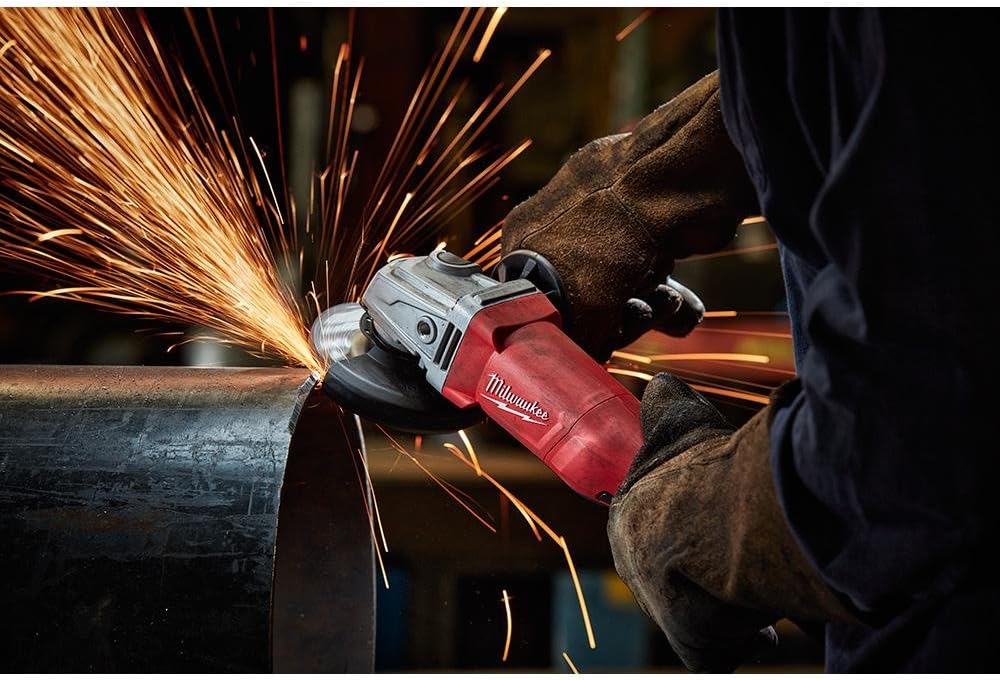 MILWAUKEES 6130-33 7 Amp 4-1/2 Small Angle Grinder, Red
