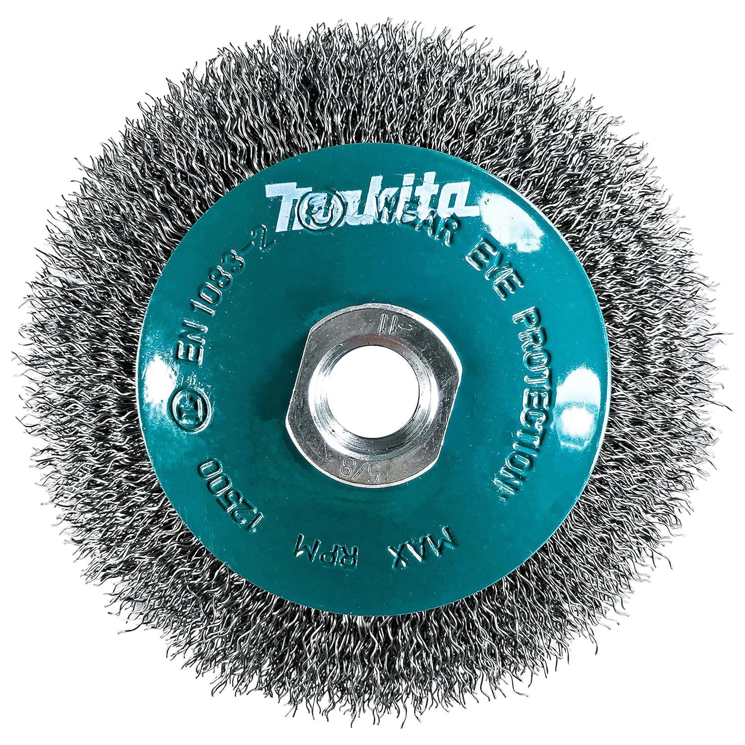 Makita 1 Piece - 4.5 Crimped Wire Wheel Brush for 5-9 Grinders - Light-Duty Conditioning for Metal - 4-1/2 x 5/8-Inch | 11 UNC