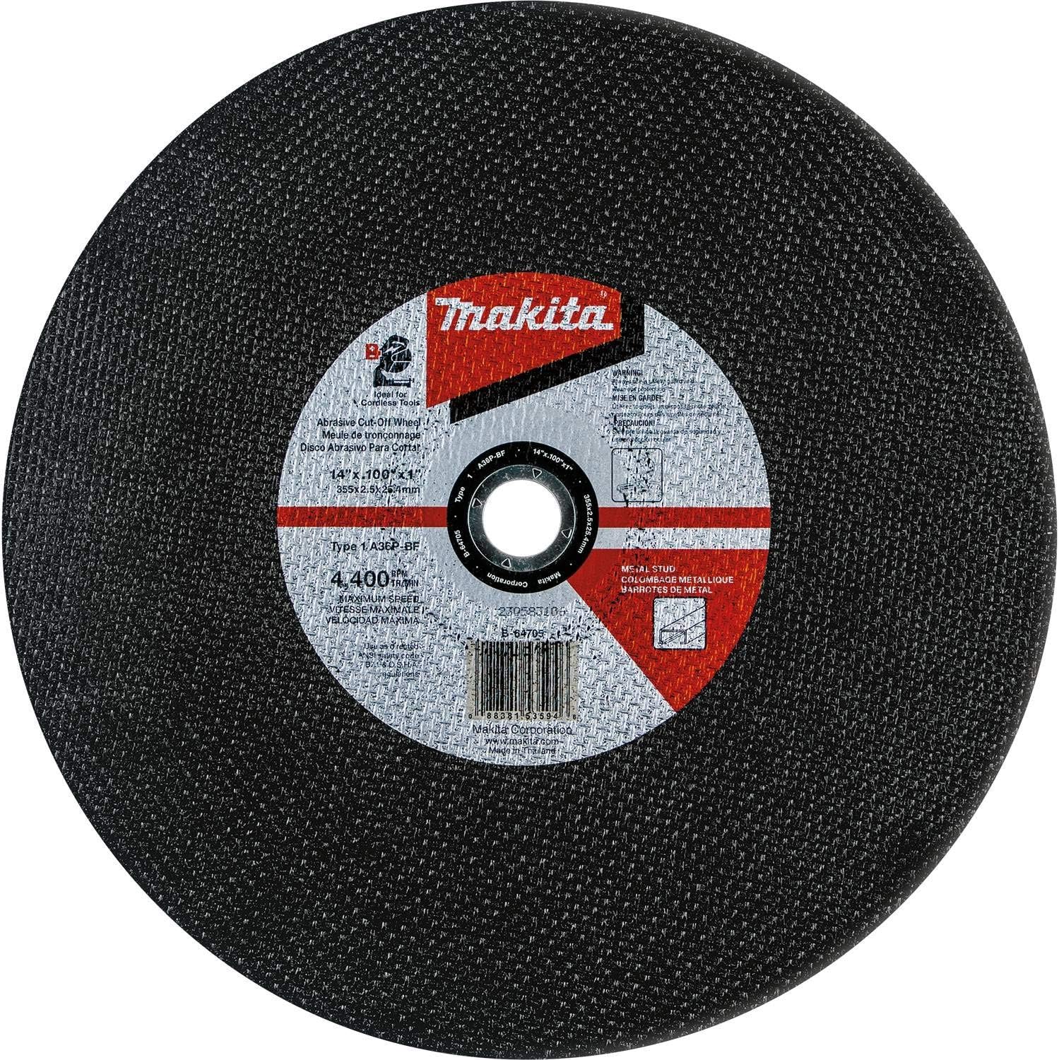 Makita B-64705-25 14 x 1 x 3/32 Abrasive Cut-Off Wheel, 25/Pk