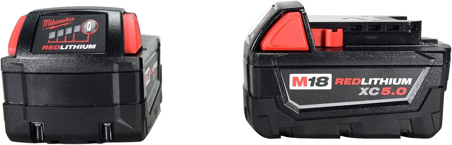 Milwaukee 2991-22 M18 FUEL Brushless Lithium-Ion 4-1/2 in. / 5 in. Grinder and 3/8 in. Impact Wrench Combo Kit w/ 2 Batteries (5 Ah)