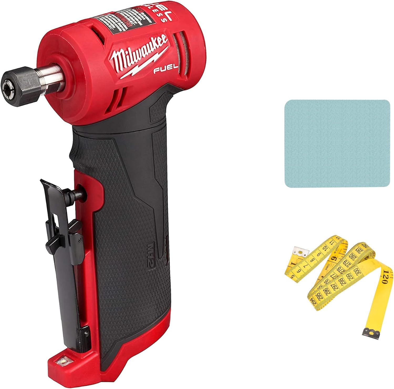 Milwaukee M12 FUEL 12V Lithium-Ion Brushless Cordless 1/4 in. Right Angle Die Grinder (Tool-Only) with Accessories