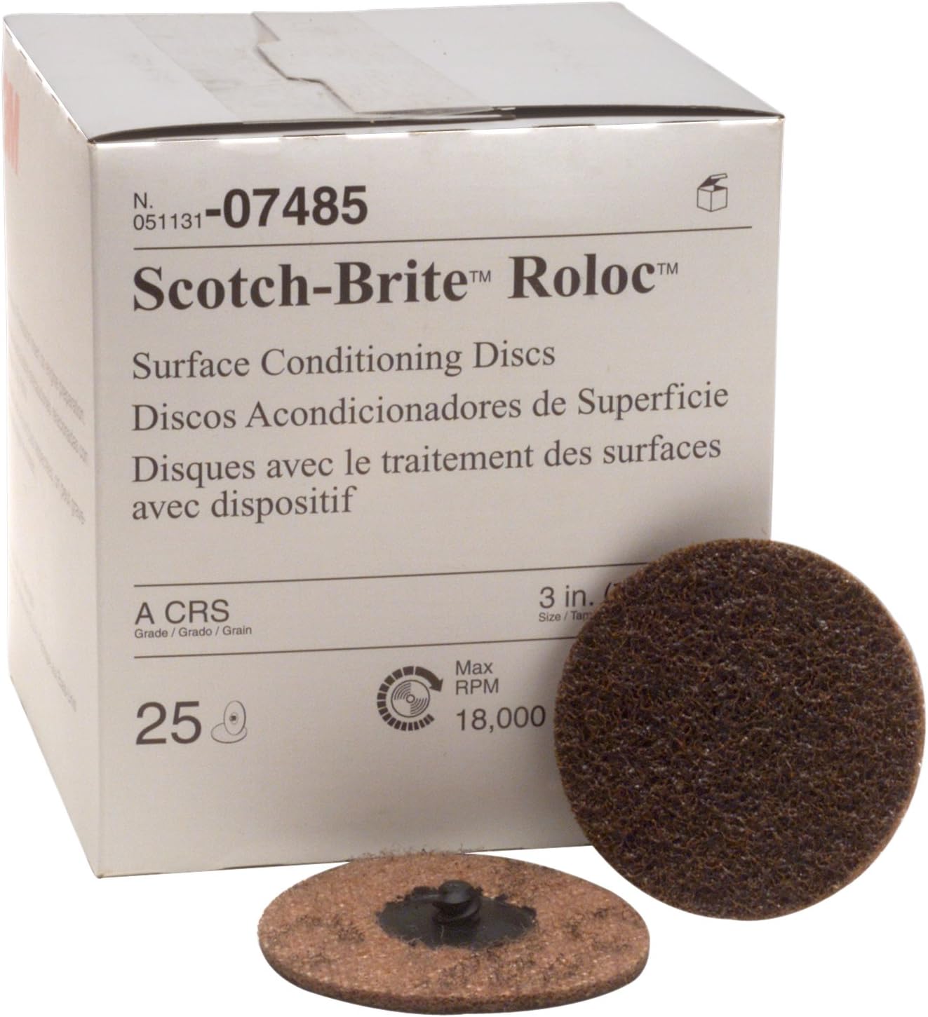 3M 7485 3 Roloc Coarse Surface Conditioning Disc, Brown (07485)