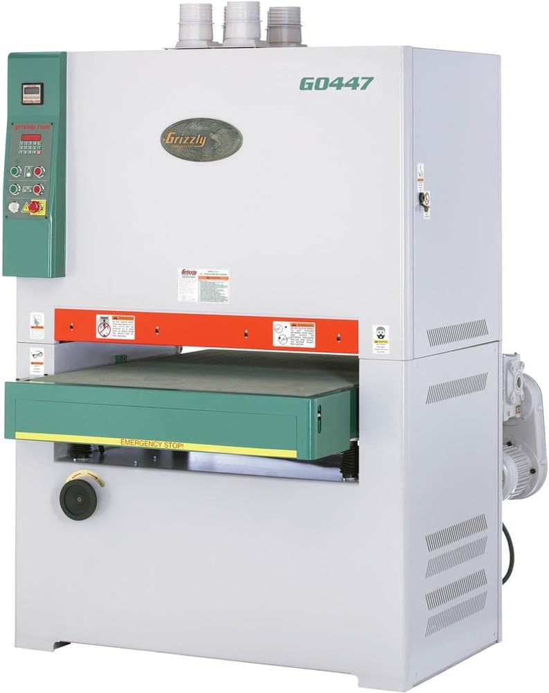 Grizzly Industrial G0447-37 20 HP 3-Phase Double-Head Wide-Belt Sander