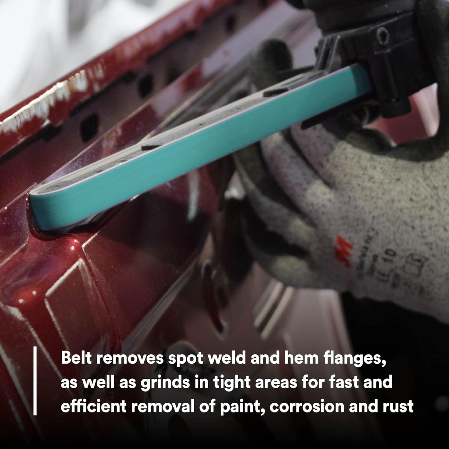 3M Green Corps Abrasive File Belt 36518, 80 Grit, Spot Weld Removal, Resin Bonded, 1/2 in x 18 in (12.7 mm x 457.2 mm), 20 Belts/Carton