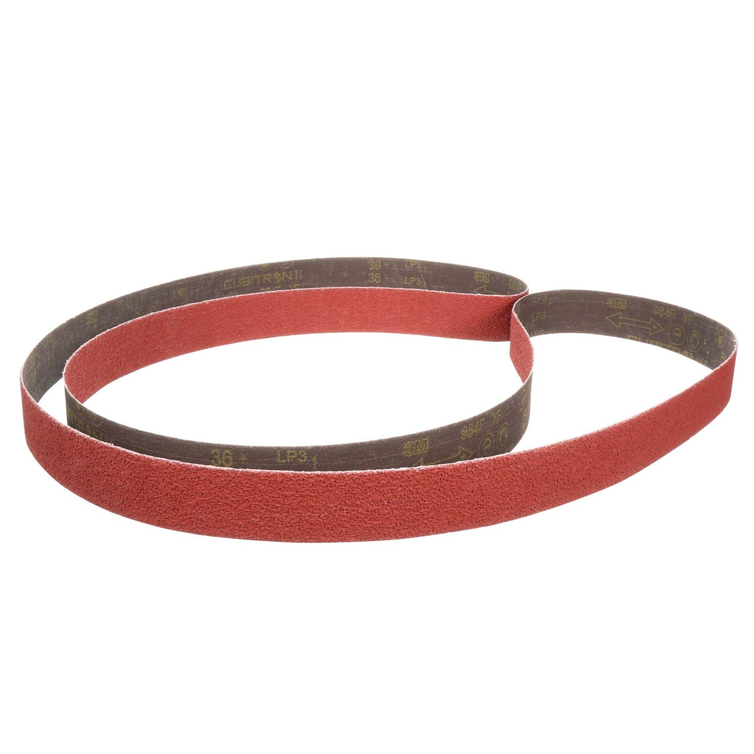 3M Cubitron II Cloth Belt 984F, Polyester, Wet/Dry, 1/4 Width x 24 Length, 60+ Grit, Orange (Pack of 200)