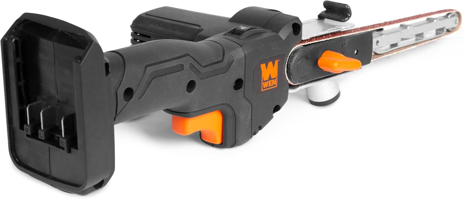 WEN 20V Max Cordless Variable Speed Detailing File Sander, Brushless with 2.0 Ah Lithium-Ion Battery and Charger (20438)