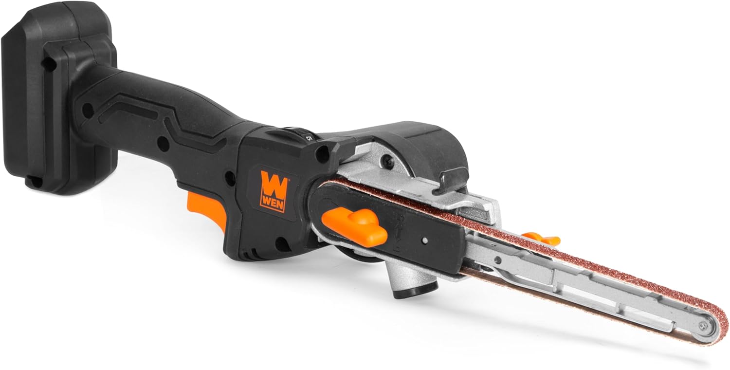WEN 20V Max Cordless Variable Speed Detailing File Sander, Brushless with 2.0 Ah Lithium-Ion Battery and Charger (20438)