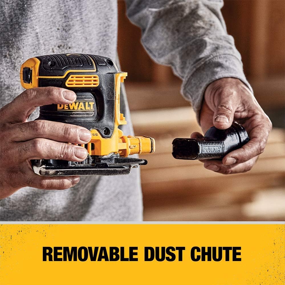 Dewalt DCW200BR 20V MAX XR Brushless Lithium-Ion 1/4 Sheet Cordless Variable Speed Sander (Tool Only) (Renewed)