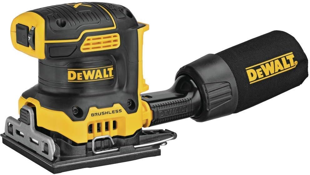 Dewalt DCW200BR 20V MAX XR Brushless Lithium-Ion 1/4 Sheet Cordless Variable Speed Sander (Tool Only) (Renewed)