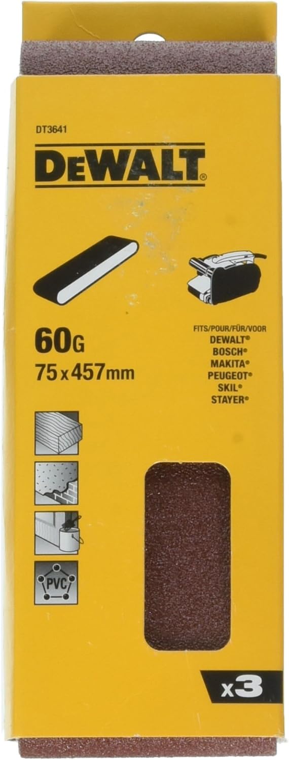 Dewalt DT3641-QZ K60 Sanding belt (3 Piece), 2.95 x 42.24