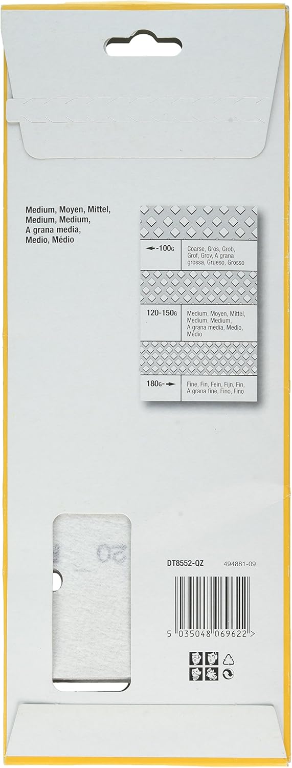 Dewalt DT8552-QZ Quater sheet sanding belt 4.53x23.15 K120 (10 Piece)