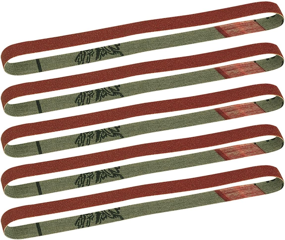 Proxxon 28579 Silicon carbide sanding belts for BSL 115/E, 180 grit, 5 pcs. , Red