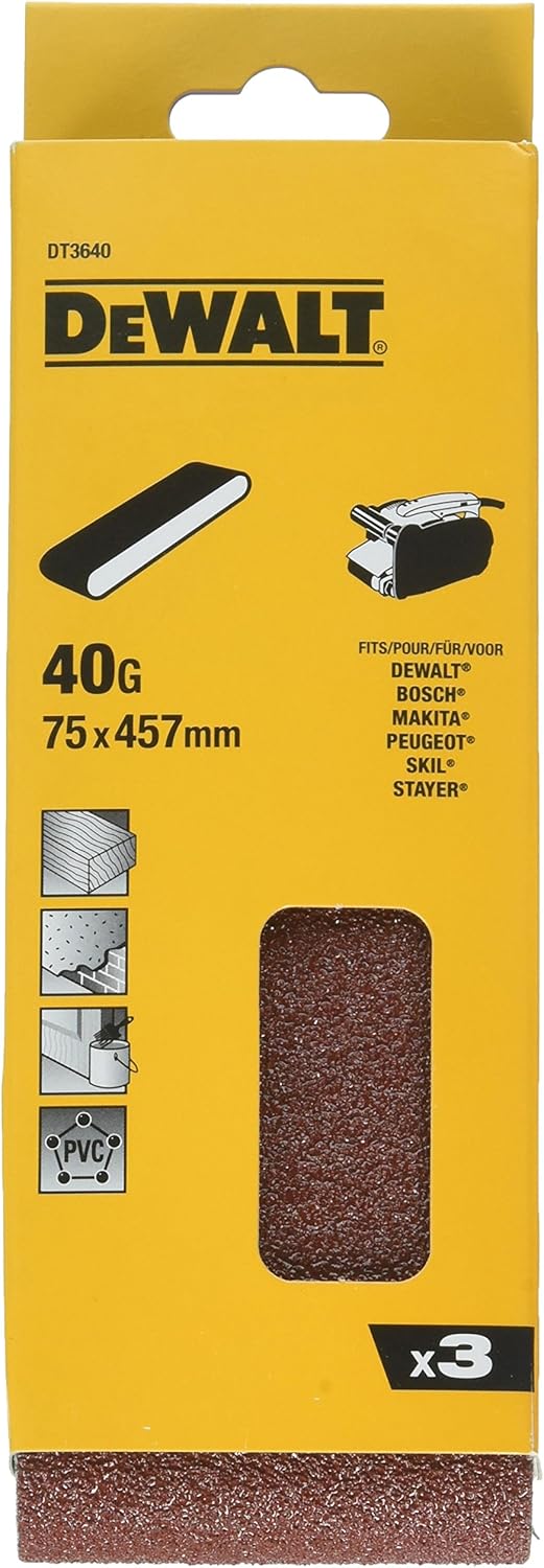 Dewalt DT3640-QZ K40 Sanding belt (3 Piece), 2.95 x 42.24