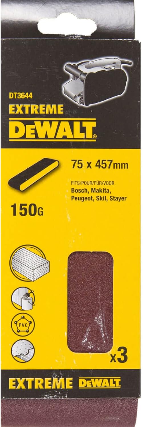 Dewalt DT3644-QZ K150 Sanding belt (3 Piece), 2.95 x 42.24