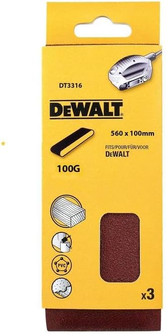 Dewalt DT3663-QZ K100 Sanding belt (3 Piece), 2.52 x 14.02