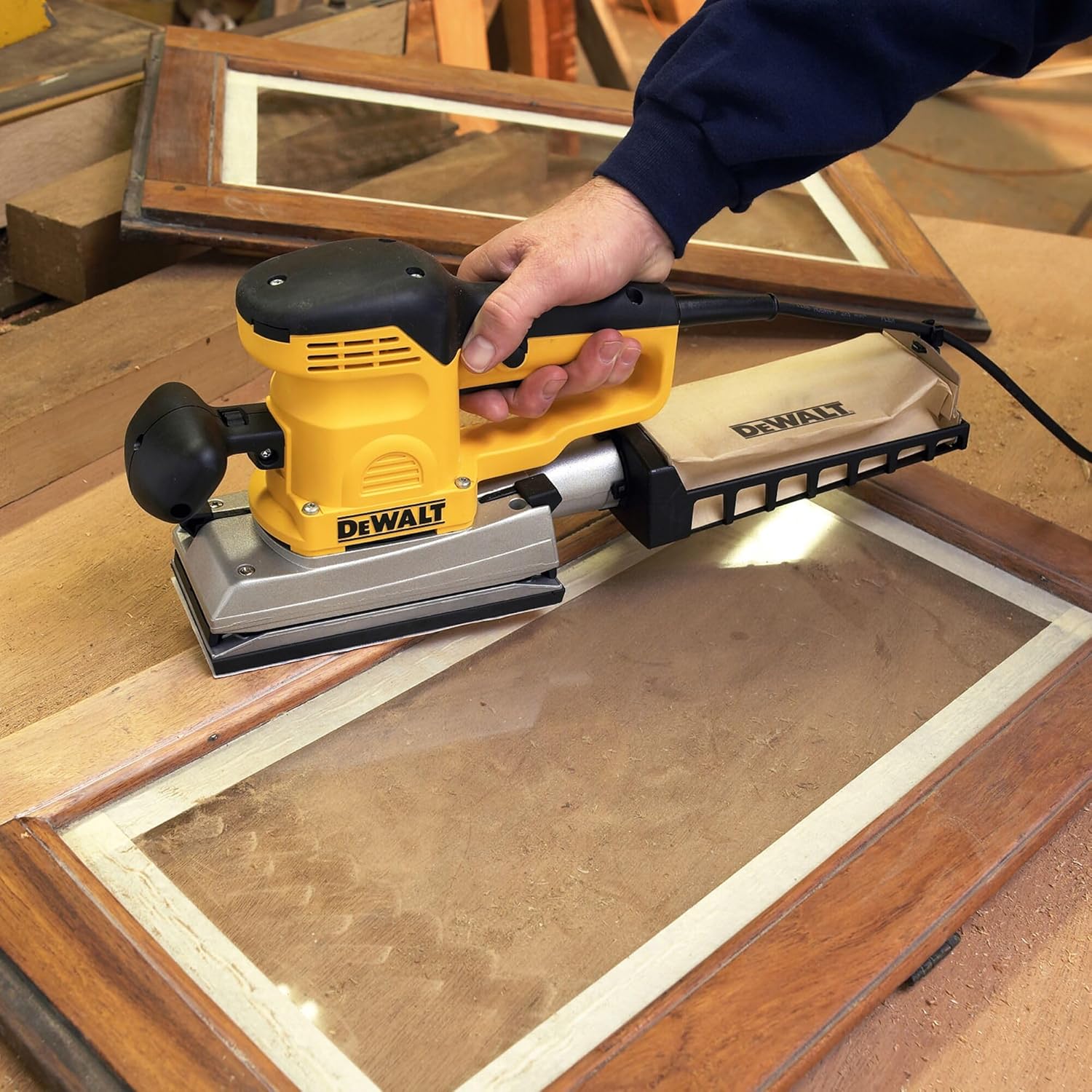 Dewalt DT8592-QZ Quater sheet sanding belt 3.7x9.05 K120 (10 Piece)
