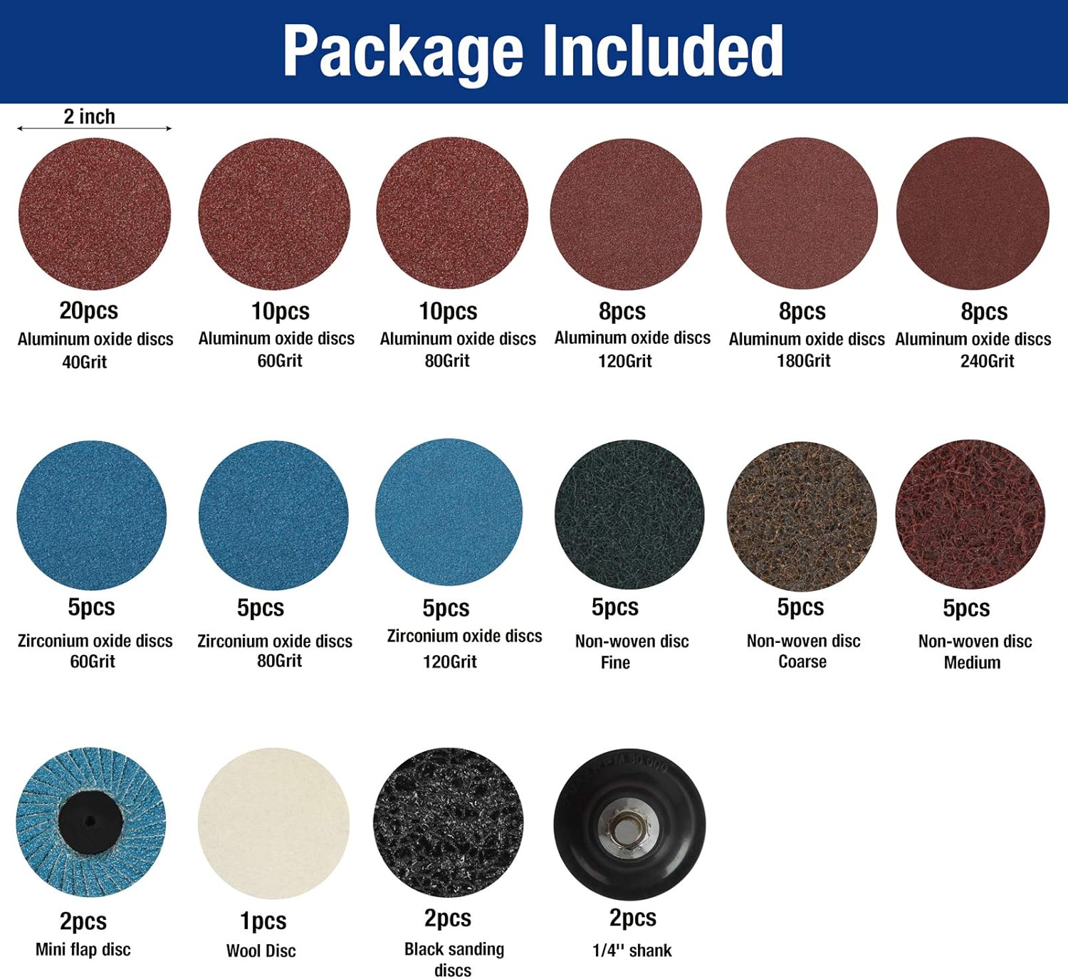 WORKPRO 1/4-Inch Air Angle Die Grinder  WORKPRO 101-pieces Sanding Discs Set