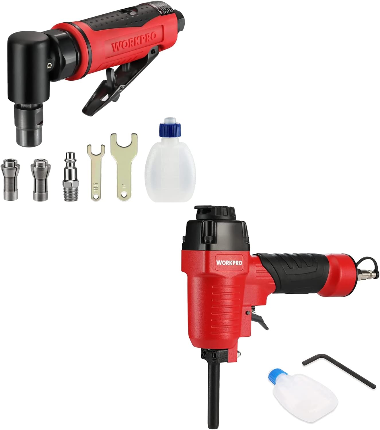 WORKPRO Air Angle Die Grinder and WORKPRO Pneumatic Nail Remover