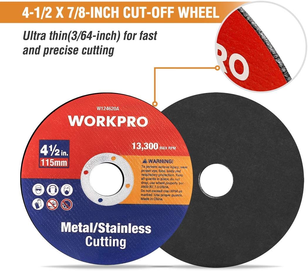 WORKPRO 20-Pack Cut-Off Wheels  WORKPRO 20-Pack Flap Discs