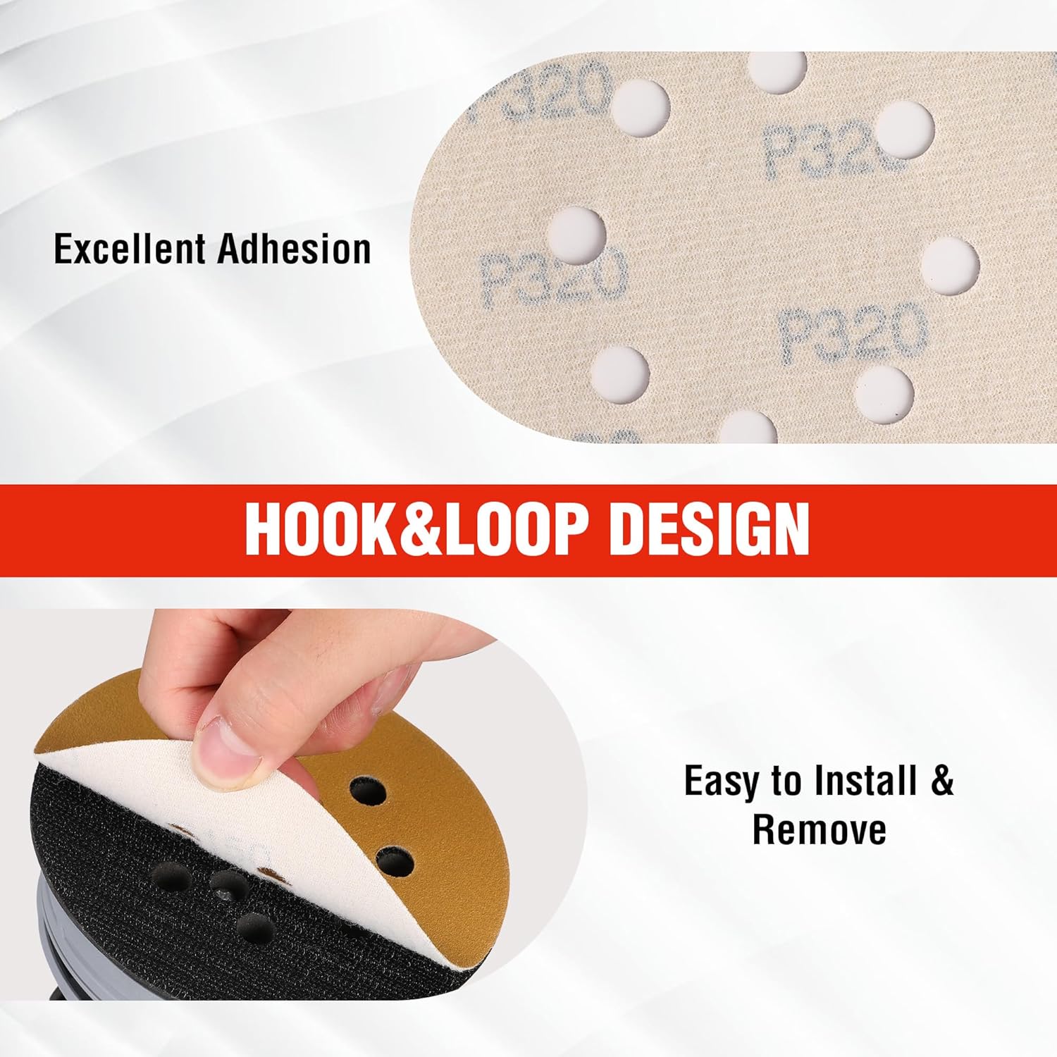 WORKPRO 20-Pack Flap Discs and 150-piece Premium Gold Sanding Discs Set