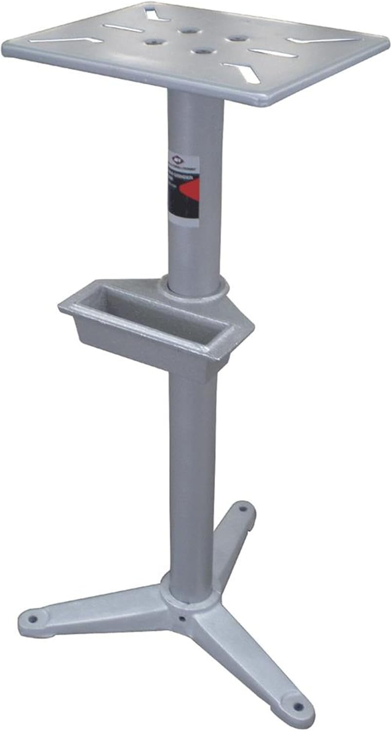 AFF Bench Grinder/Vise Stand - 32 Fixed Height - Predrilled Mounting Slots - Coolant Tray